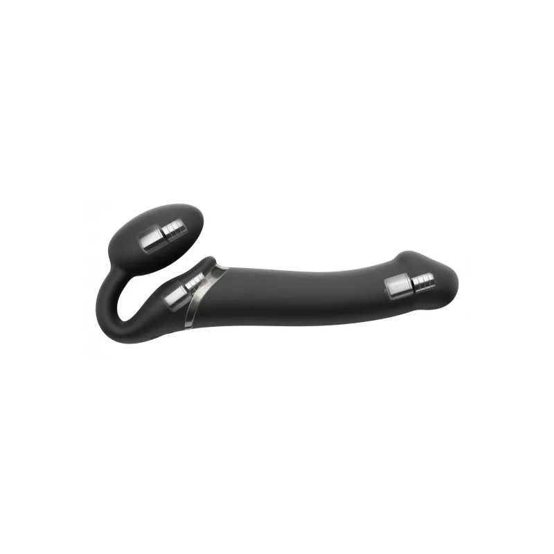 strap on me Gode Vibrant Strap-On 3 Moteurs L 16 x 3.7 cm Noir